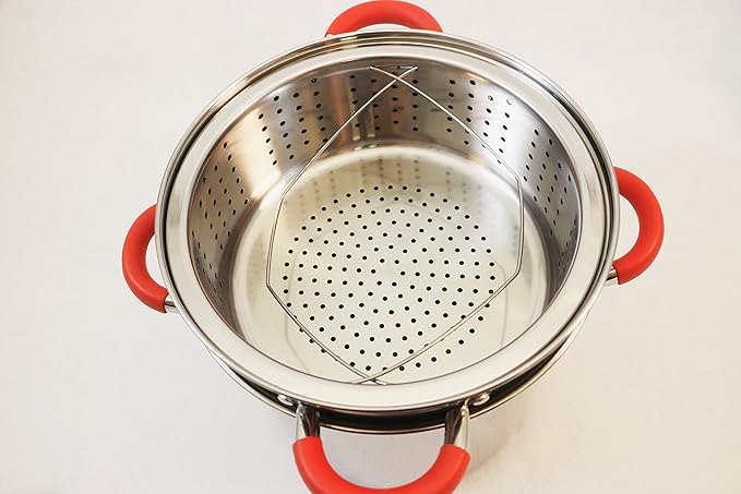 EXCELSTEEL 12 Qt Multifunction Stainless Steel Pasta Cooker - Image 4