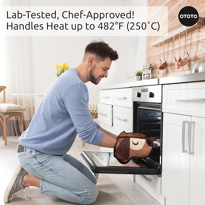 OTOTO Hot-Dog Double Oven Mitts Cute Funny - Image 6