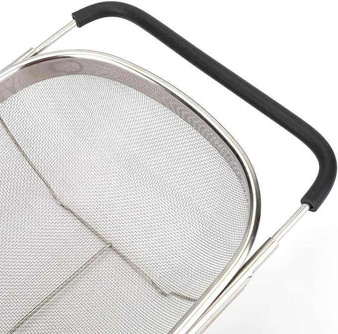 Over The Sink Stainless Steel Oval Colander - Image 5