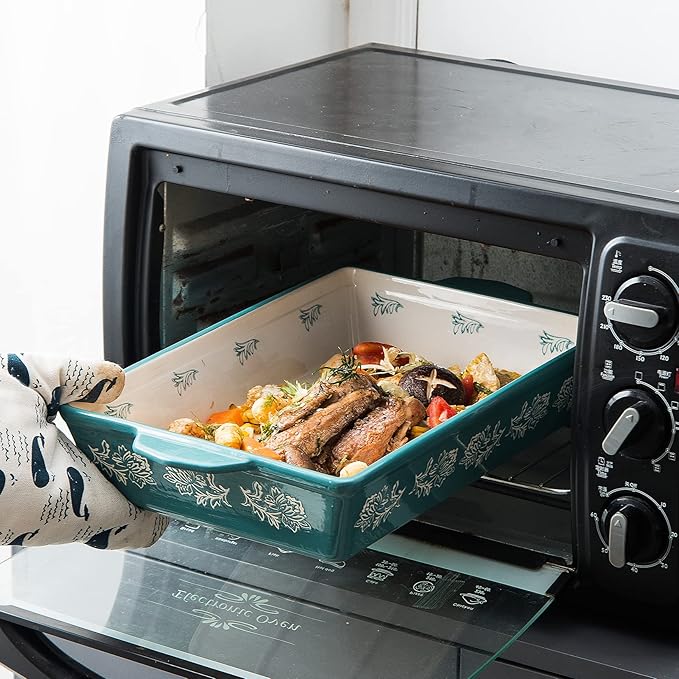 Wisenvoy Baking Dish Ceramic Lasagna Pan Casserole Dish 3-Piece Bakeware Sets - Image 3