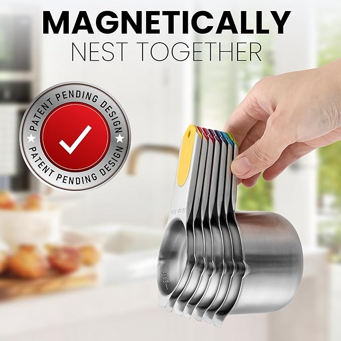 Spring Chef Magnetic Stainless Steel Measuring Cups, Kitchen Tools - Image 4
