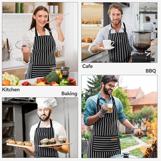 NLUS 2 Pack Cooking Aprons for Women - Image 7
