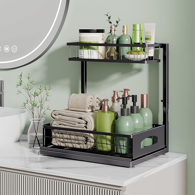 Under Sink Organizer, 2 Pack Cabinet Organizer - Image 7