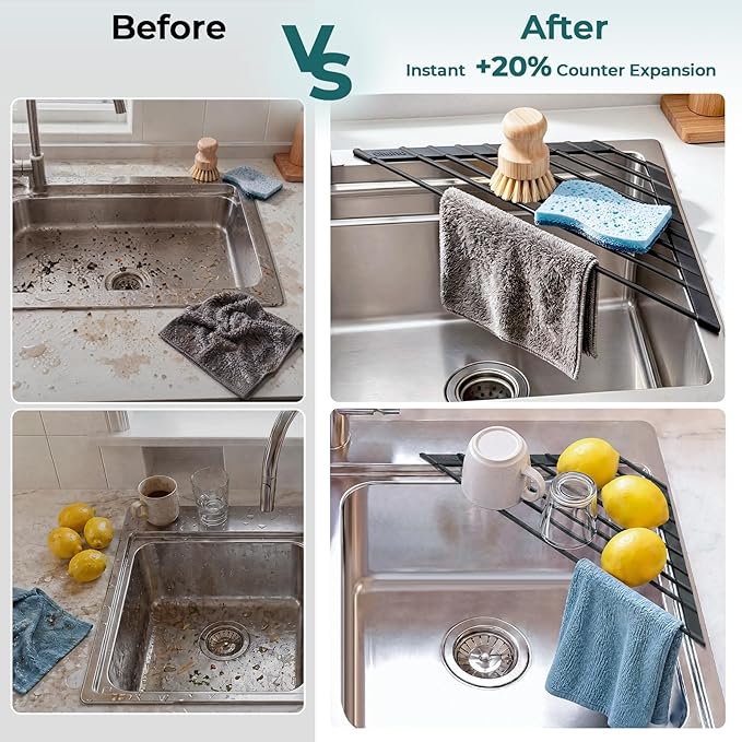 Corner Sink Caddy, Ohuhu Sponge Holder - Image 2
