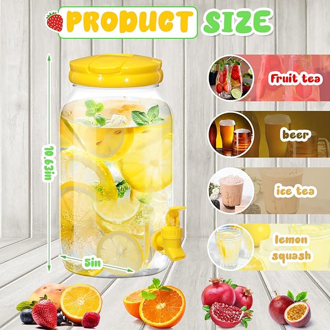 Havawish 2 Pcs 1 Gallon Plastic Beverage Dispenser - Image 3