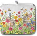 Easter Dish Drying Mat for Kitchen Counter Easter Bunny Flowers Dish Drying Pad by Kwlegh