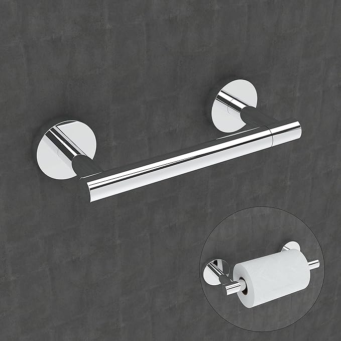 RARXTR Toilet Paper Holder Chrome SUS304 Stainless Steel Double Post Pivoting - Image 3