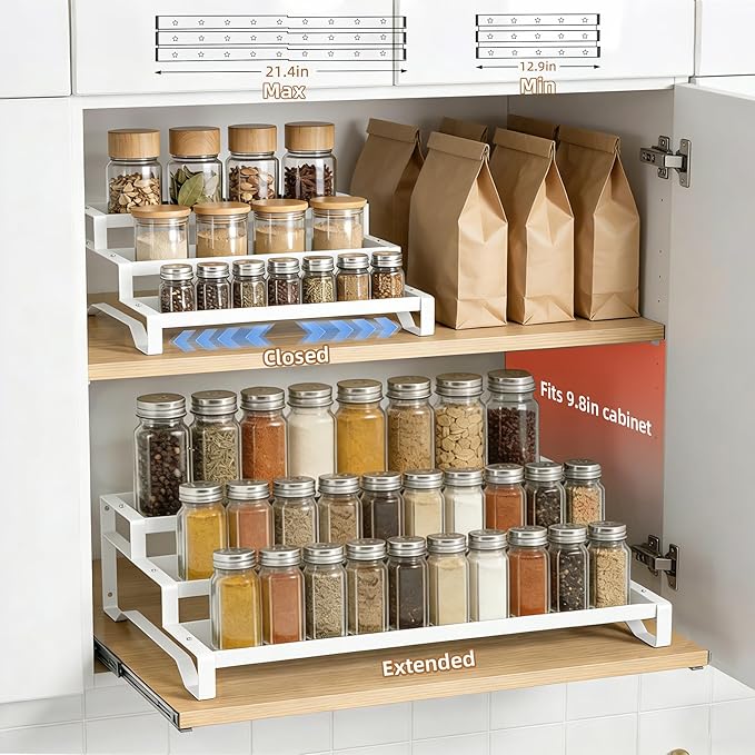 SANKEU Expandable Spice Rack Organizer - Image 2
