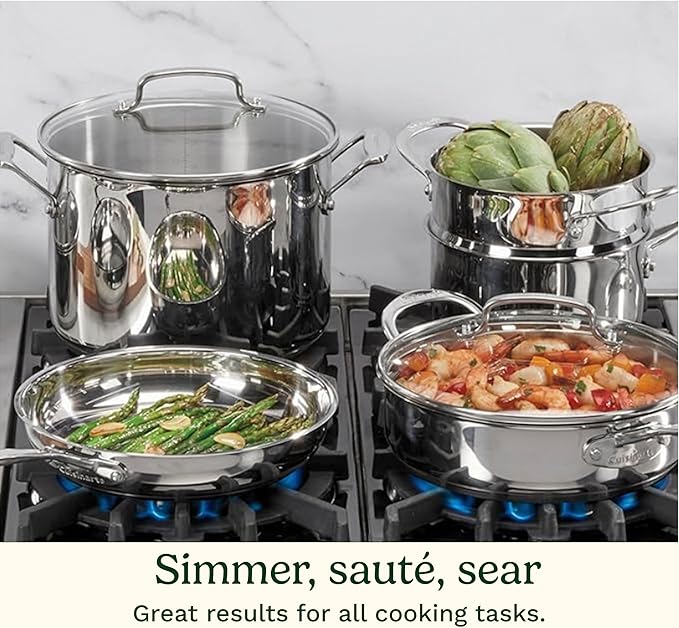 Cuisinart Chef’s Classic 11-Piece Stainless Steel Pots and Pans Set, Cookware - Image 7