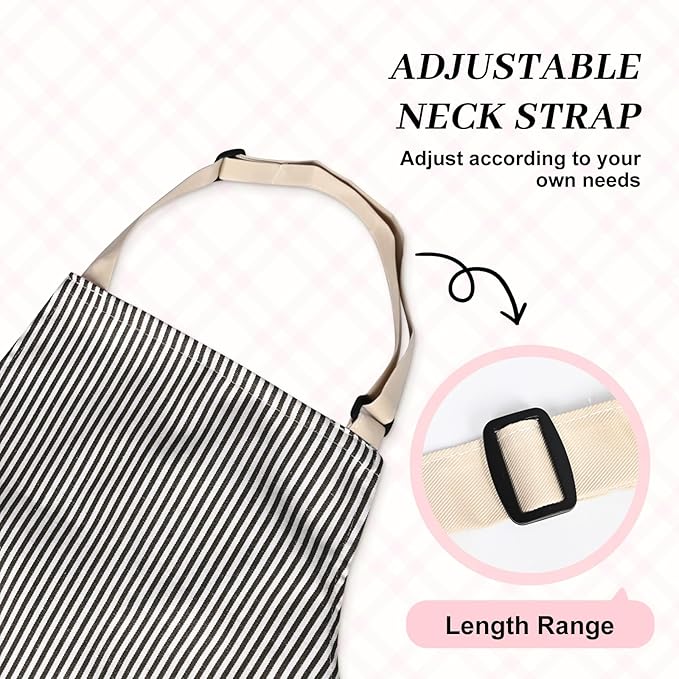 2Pack Adjustable Kitchen Apron for Women Men - Image 5