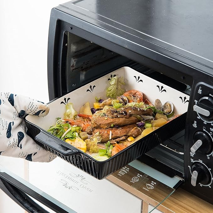 Baking Dishes Bakeware Set Ceramic Casserole Dish, Rectangular Shape, Oven safe - Image 3