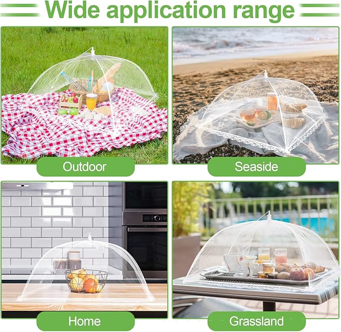 4 Pack Mesh Food Covers 17 inch, Large and Tall Food Covers, Pop-Up Mesh Food - Image 7