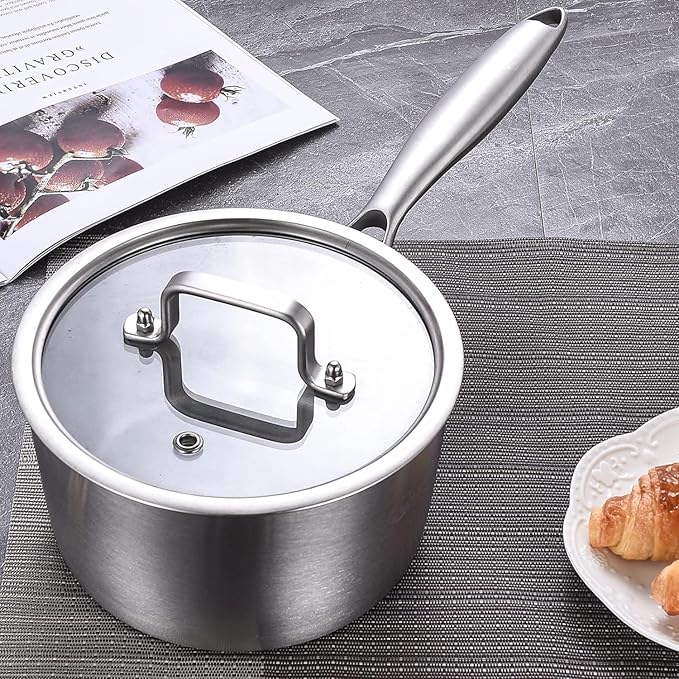 LOLYKITCH Tri-Ply Stainless Steel Saucepan Set - Image 6