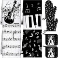 Leinuosen 8 Pcs Music Note Kitchen Decor Accessories Set Farmhouse Towels Oven by Leinuosen