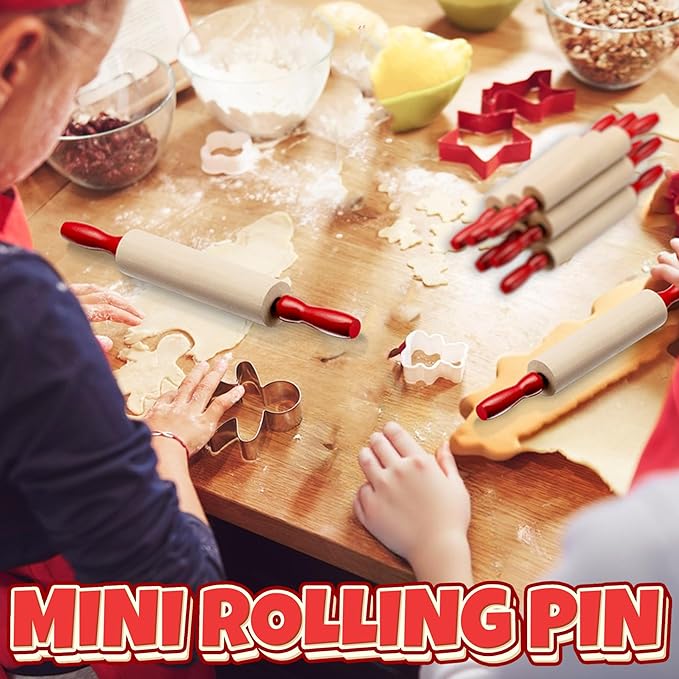 Mini Rolling Pin 7.5 Inch Kids Rolling Pin Set - Image 3