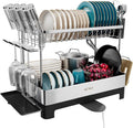 SUNLY 2 Tier Dish Drying Rack, Extra Large Dish Rack, 304 Stainless Steel by SUNLYHOME