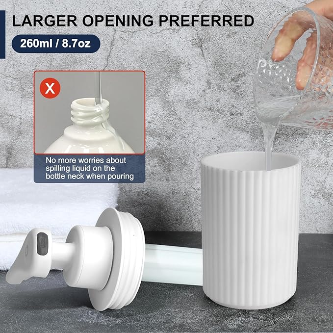 Automatic Soap Dispenser Liquid Touchless: 9oz White Plastic - Image 5