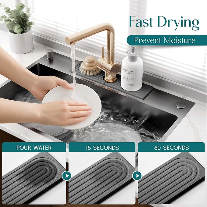Eormoe Kitchen Sink Faucet Mat - Image 3