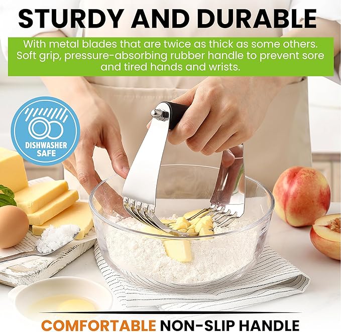 Spring Chef Large Dough Blender & Biscuit Cutter Set, Heavy Duty Stainless - Image 7