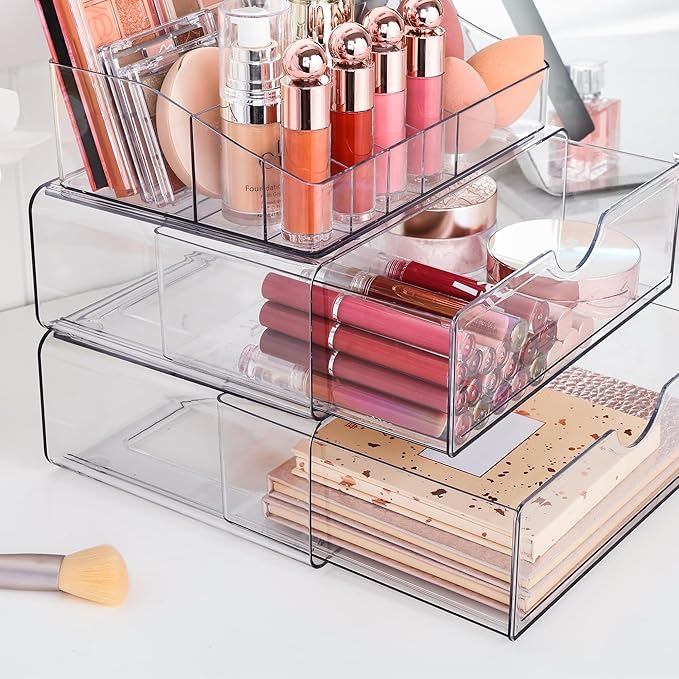 Vtopmart 3 Tier Clear Makeup Organizer - Image 2