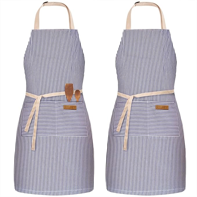 BeLuyi 2 Pack Adjustable Bib Apron by BELUYI