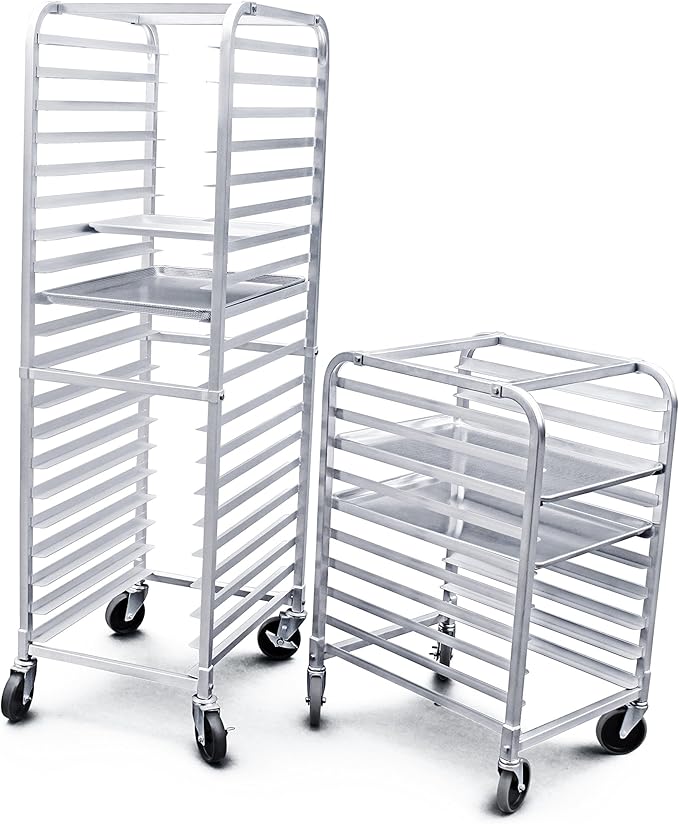 New Star Foodservice 36527 Commercial-Grade Aluminum 20-Tier Sheet Pan/Bun Pan - Image 7