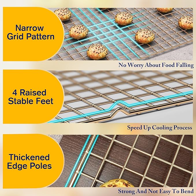 2PCS Cooling Racks for Cooking and Baking - Image 3