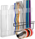 Kitchen Cabinet Straw Holder: Acrylic Organizer and Hanging Lid Rack by SPEDOL
