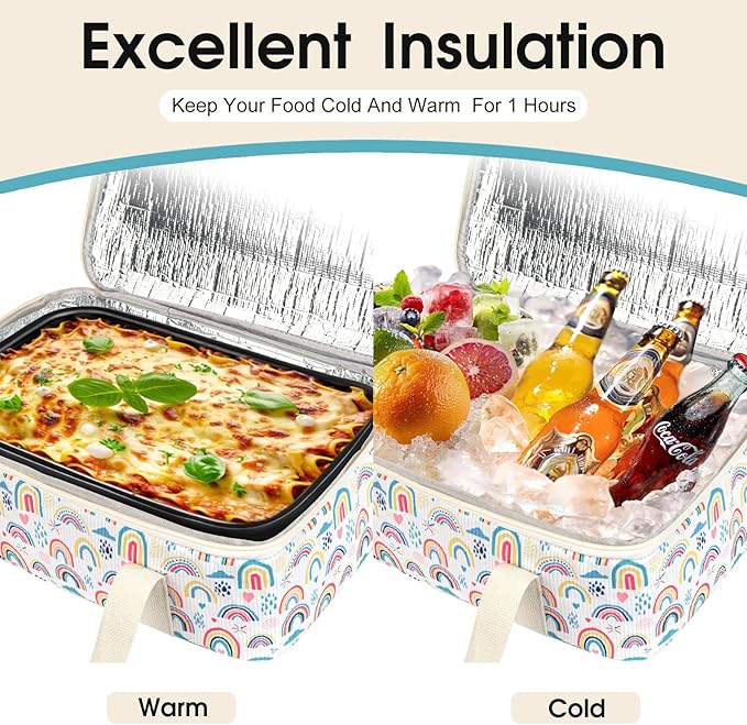 Corduroy Casserole Carrier, Insulated Lasagna Lugger - Image 4