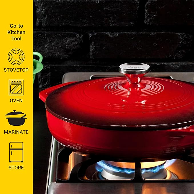 Lodge Essential Enamel Braiser - Image 3