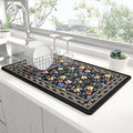 Rnivvi Dish Drying Mat for Kitchen Counter, 12 x 19" Cute Flower Theme Super by Rnivvi