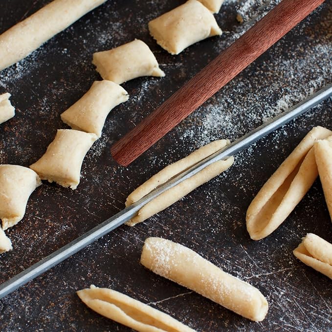 Baderke 7 Pcs Italian Rolling Pins Set Wood and Stainless Steel Pasta Rolling - Image 5