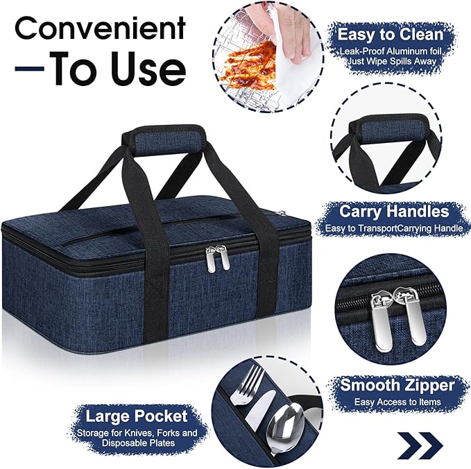 Insulated Casserole Carrier, Portable Casserole Carrier - Image 3