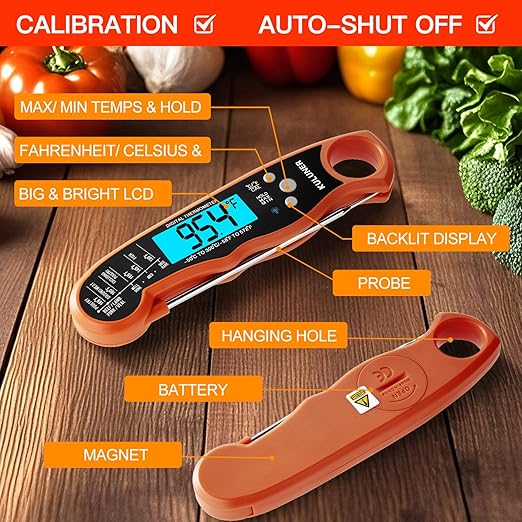 KULUNER TP-01 Waterproof Digital Instant Read Meat Thermometer - Image 4