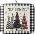 Merry Christmas Tree Dish Drying Mat by Aytipun