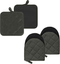 Oven Mitts and Pot Holders Set, Heat Resistant Silicone Kitchen Mini Oven by GOLDMEET