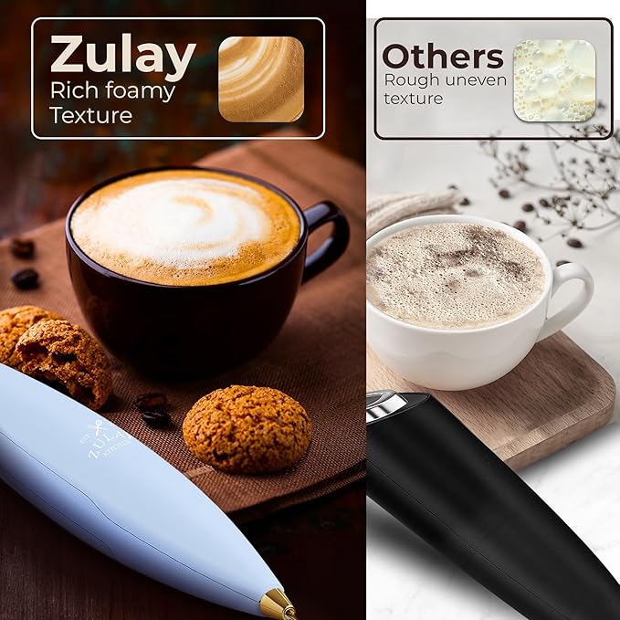 Zulay Kitchen Patented Tornado Triple Whisk Milk Frother - Image 6