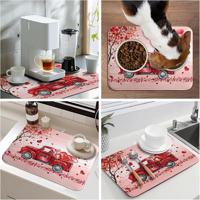 Valentine's Day Dish Drying Mats - Image 9