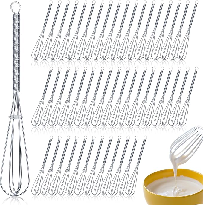 Baderke 50 Pcs Mini Whisk Bulk Small Whisks by Baderke