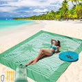 WIWIGO Beach Blanket Waterproof Sandproof Beach Mat 79" X 83"/10'x9'for 2-8 by WIWIGO