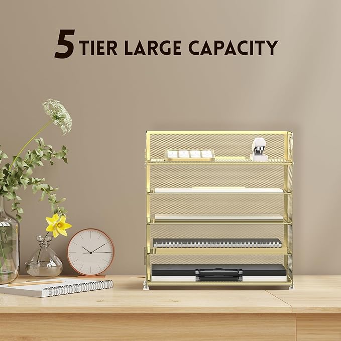 Supeasy 5 Trays Paper Organizer Letter Tray - Image 4