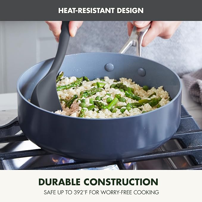 GreenPan Silicone Solid Spoon, Mixing Stirring Serving, Cooking Kitchen Utensil - Image 6