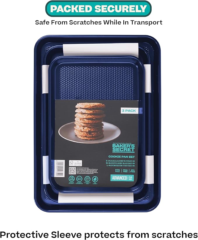 Baker's Secret Non Stick Baking Sheets, Diamond Texture Premium Air Flow - Image 5