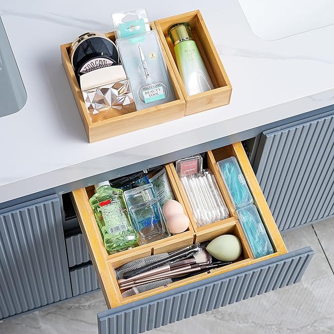 Fabsome Drawer Organizer, Small Wooden Container Tray - Image 3