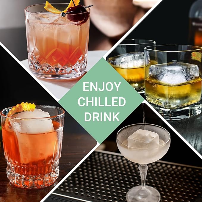 Large Ice Cube Trays for Whiskey: GGOW Big Silicone Ice Cube Trays - Image 6