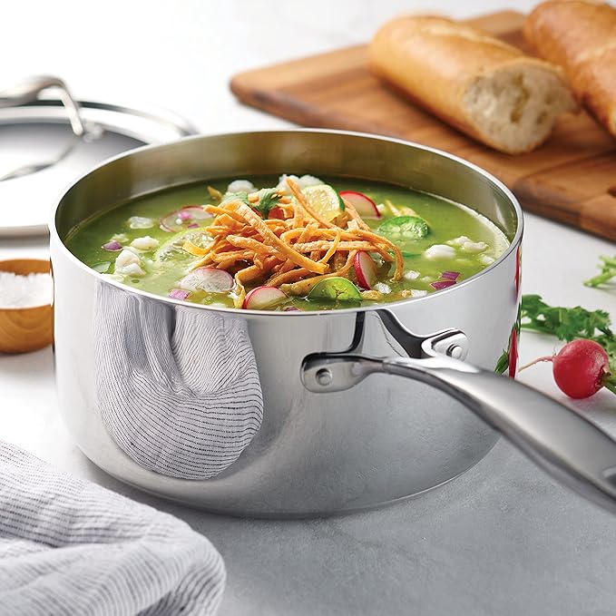 Tramontina Signature Tri-Ply Clad Stainless Steel 3-Quart Sauce Pan - Image 3