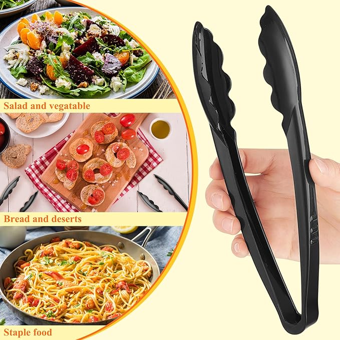 Tessco for you 150 Pcs Plastic Tongs for Serving Bulk, 9 Inch Plastic - Image 4