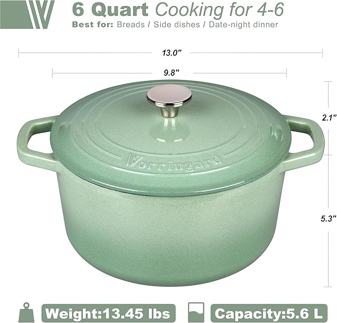 VORRINGARD Enameled Cast Iron Dutch Oven Pot - Image 2