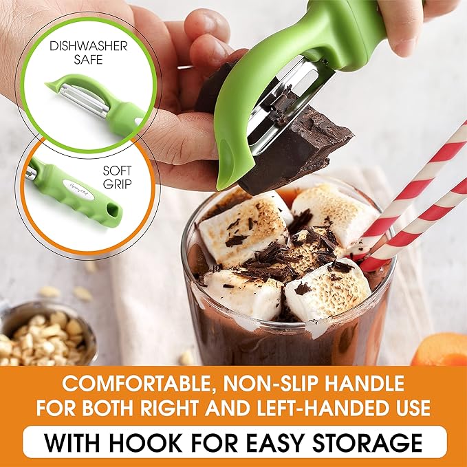 Spring Chef Premium Swivel Vegetable Peeler, Soft Grip Handle and Ultra Sharp - Image 6