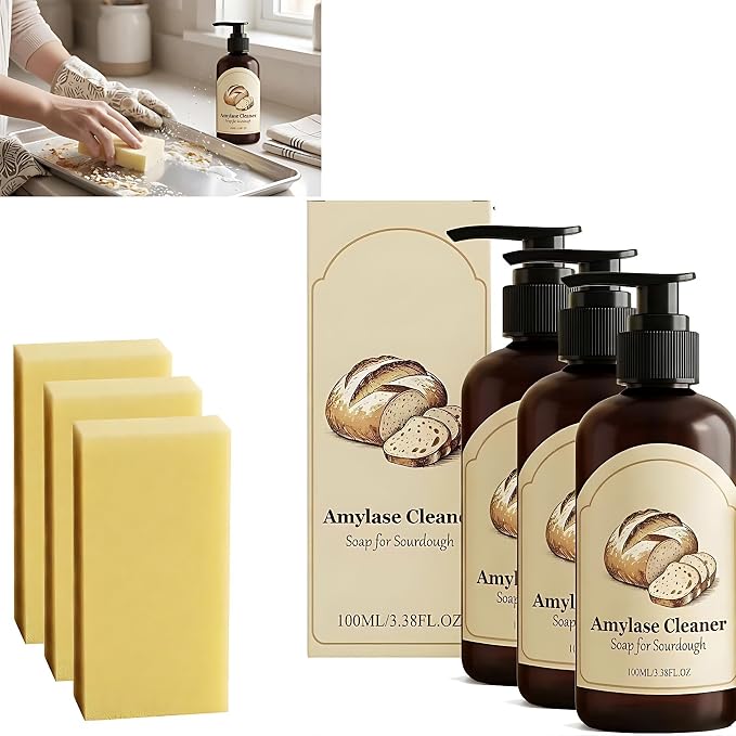 Dough Dissolve Soap For Sourdough, Fast-Acting Dough Cleaning Solution, Sourdough & Baking Mess - Enzyme Powered Formula Breaks Down Stuck-On Dough (1)